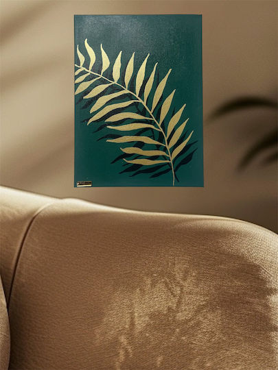 Διακοσμητικός Πίνακας Gold Tropical Leaves