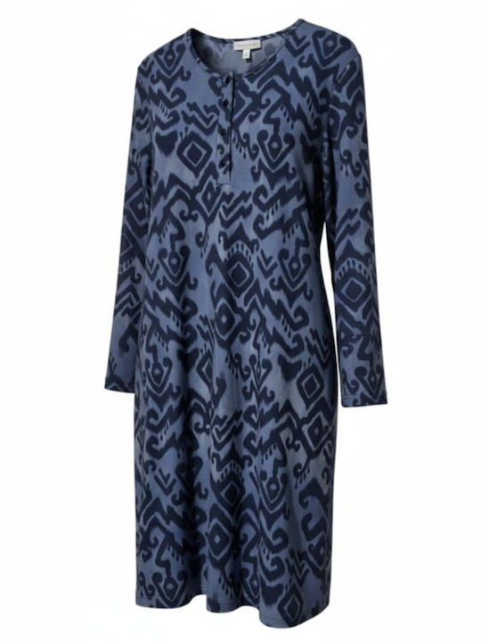 Passion Winter Damen Nachthemd Blue Passion Winter Damen Nachthemd Blue