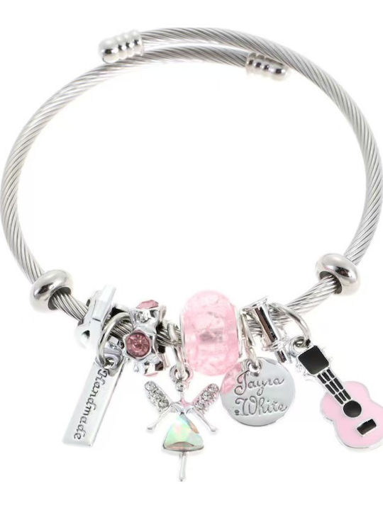 King Women's Steel Handcuff Bracelet