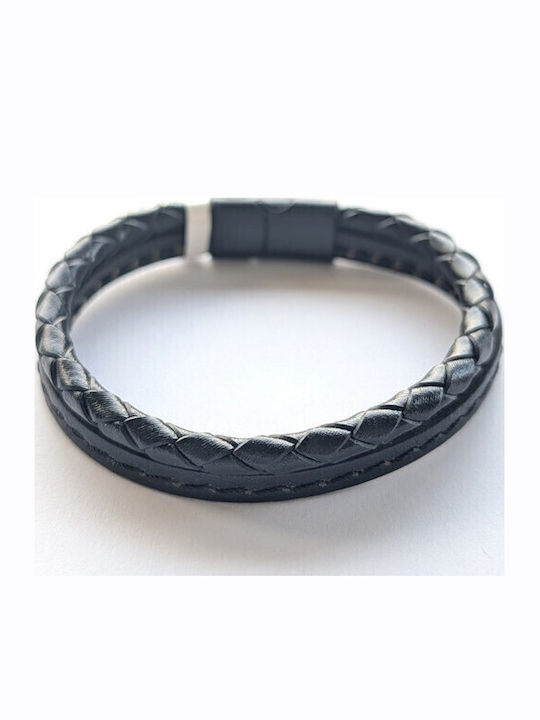 Chrysostomos Men's Leather Bracelet 17cm