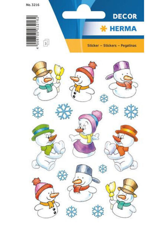 Herma Christmas Stickers Snowmen 3216