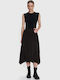 High-waisted Midi Skirt Brown