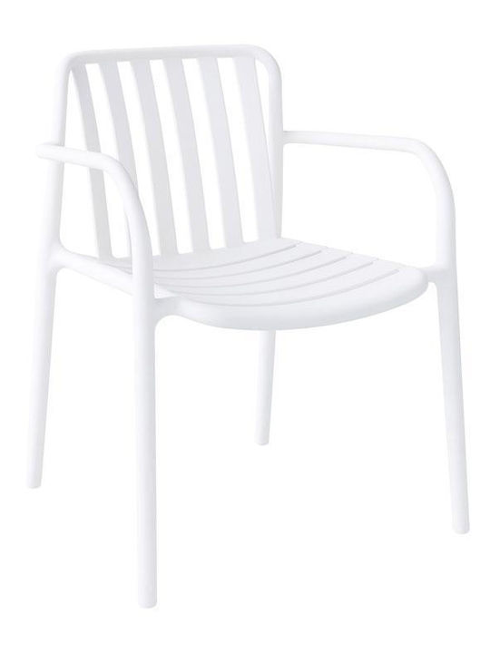 Fylliana Gartenstühle Polypropylen Sophia Weiß 57x58x82cm