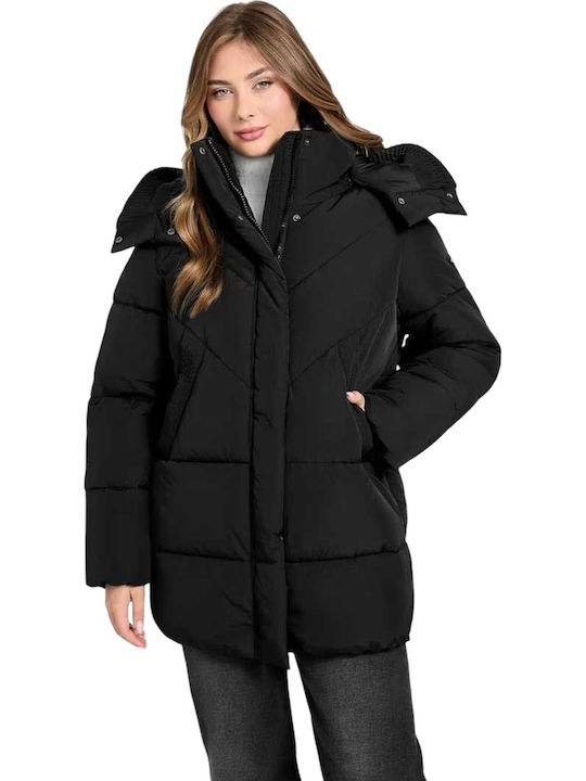 Jachetă de femei Puffer Black