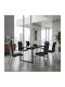 Fina Dining Room Fabric Chair Anthracite - Black 43x58x95cm