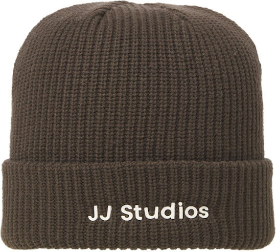 Beanie Männer Beanie Gestrickt in Braun Farbe