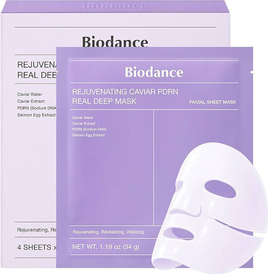 Biodance Rejuvanating Caviar PDRN Real Deep Jelly Mask 4 τμχ x 34gr