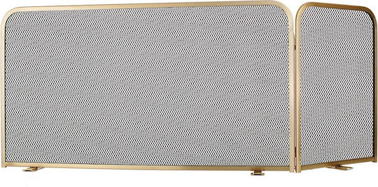 Zogometal Μεταλλικό Προστατευτικό Τζακιού 90x35x50cm Χρυσό
