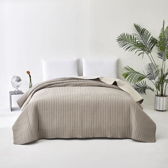 Mattex Cuvertură Single Microfibra Mocca-ecru 160x240cm