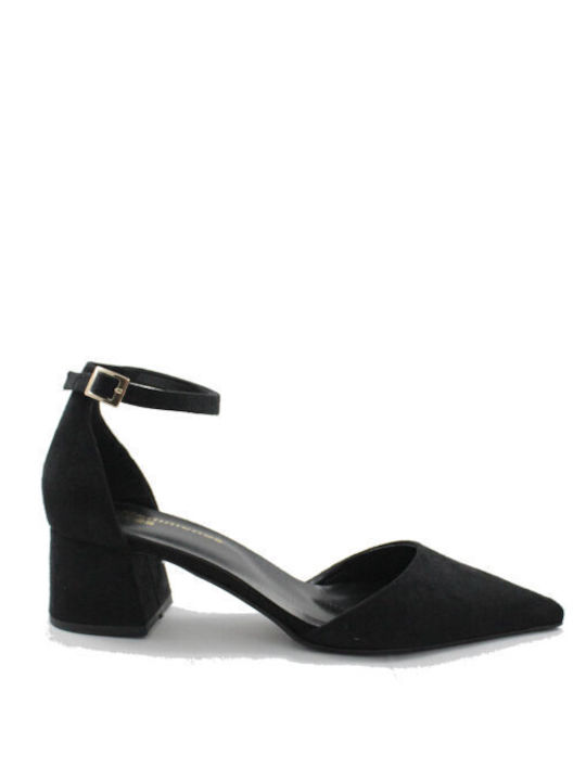 Pumps mit Riemchen Schwarz
