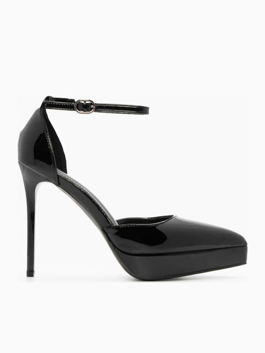 Mulanka Pantofi cu toc cu Toc Stiletto & Curea Negre