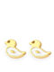 Goldjewels Επιχρυσωμένα Παιδικά Σκουλαρίκια Καρφωτά από Ασήμι