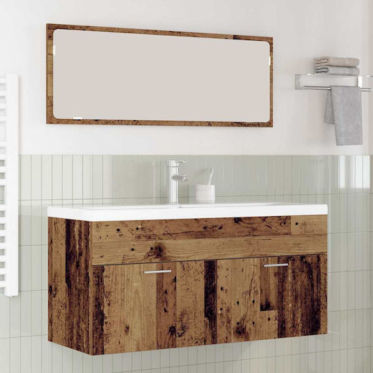 vidaXL Πάγκος χωρίς Νιπτήρα Μ100xΒ38.5xΥ46cm Παλιό Ξύλο