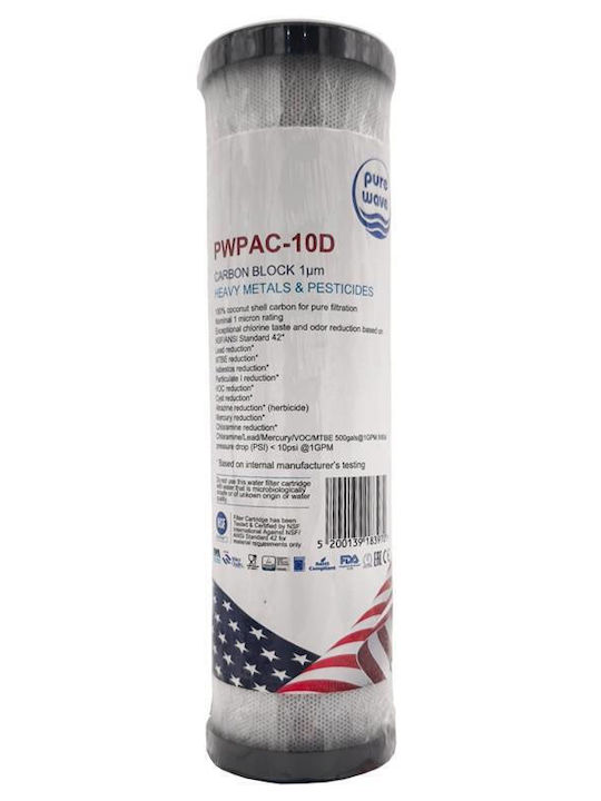 Water Filter Replacement for Faucet made of Activated Carbon 1 μm