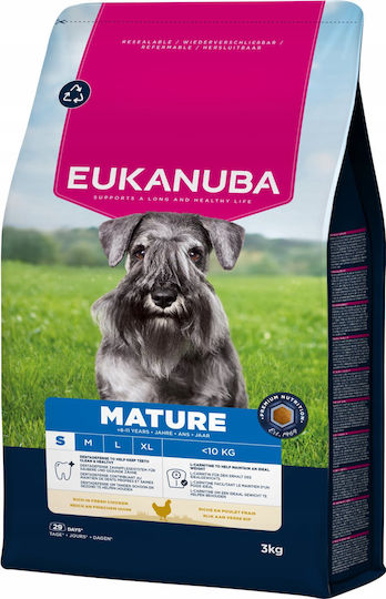 Eukanuba 3kg Dry Food Grain-Free for Senior Small Breed Dogs with Chicken and Salmon