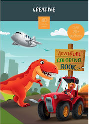 Malbücher Creative Dinosaur Malbuch 40 Blätter +20 Aufkleber