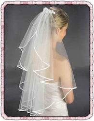 Bridal Veil Simple Design Satin Edges Veil Bride