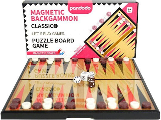 Zita Toys Magnetisch Backgammon/Schach aus Holz 28.8x14.9cm