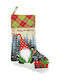 Christmas Decorative Fabric Socks with Dwarf L48xW28cm