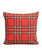 Decotelia Decotelia Weihnachtsdekorative Kissen 45x45 Rote Karos