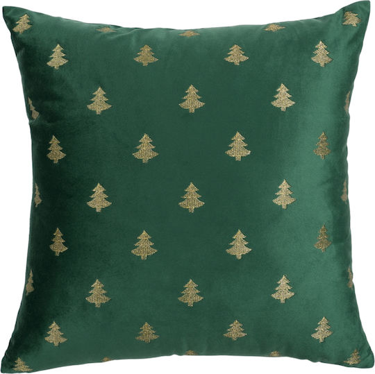 Ilis Home Velvet Embroidered Pillowcase Ilis Home 45x45 Green 45x45