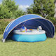 vidaXL Pool Awning with Width 250cm Blue