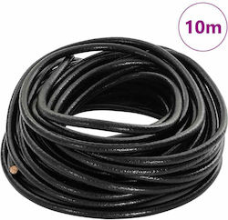 Vidaxl Black Leather Rope Ø5 mm X 10 m Leather