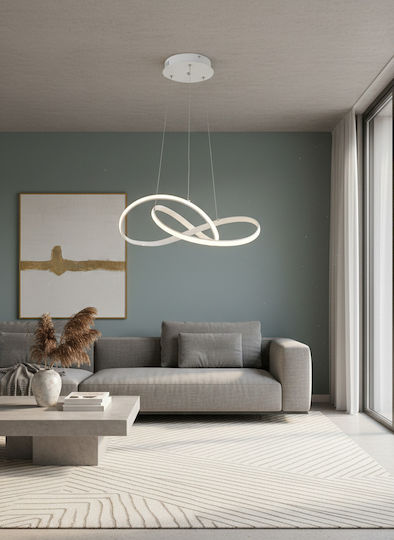 Powertech LED Κρεμαστό Φωτιστικό Λευκό 50x50x120εκ.