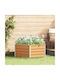 vidaXL Holzblumentopf Braun 129x129x45cm
