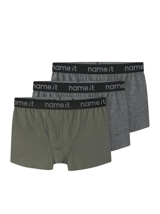 Name It Set of Kids' Boxers Gray 3pcs