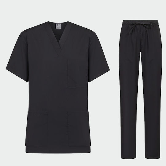 B-Well Unisex Σετ Ιατρικό Παντελόνι και Μπλούζα Γκρι