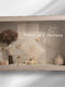 Wall-Mounted Rectangle Wedding Crown Case Wooden Ecru 30x40cm