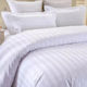 Mattex Hotel Sheet Satin Stripe 1cm Ariadne Pima 280x280cm 100% Cotton Tc300