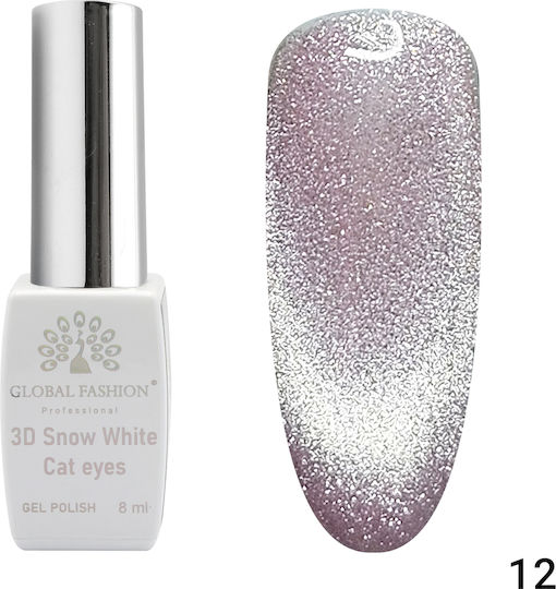 Global Fashion Semi-Permanent Nail Polish 12 Cat Eye 1pcs