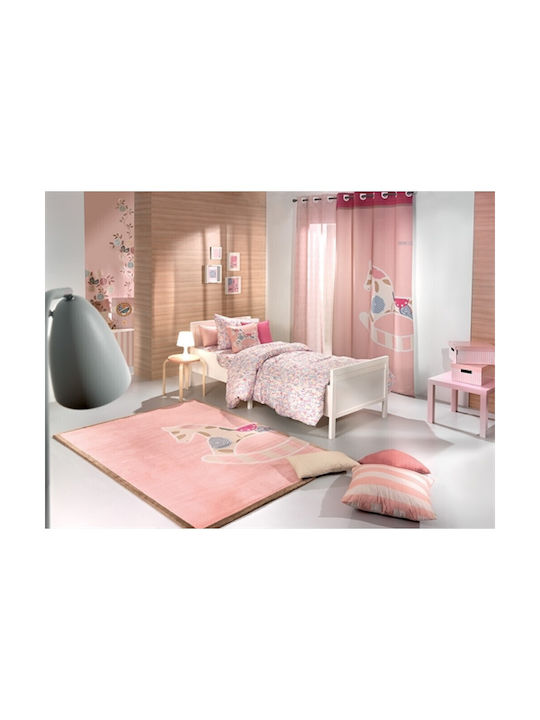 Saint Clair Παιδική Κουρτίνα Toy με Τρέσα Ροζ 160x240εκ.