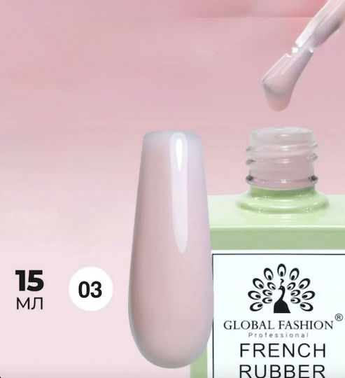 Global Fashion Base Coat / Top Coat for Regular Nail Polish Rubber 15ml 03