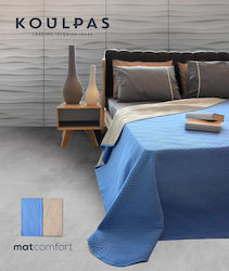 Mattex Bettdecke Hotel Einzeln L240xW160cm. Blau