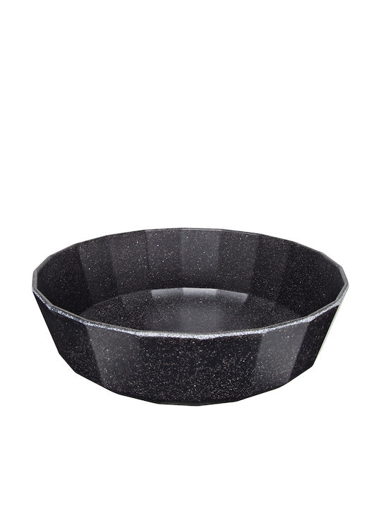 GTSA Melamine Salad Bowl Black 25x25x8.4cm 6pcs