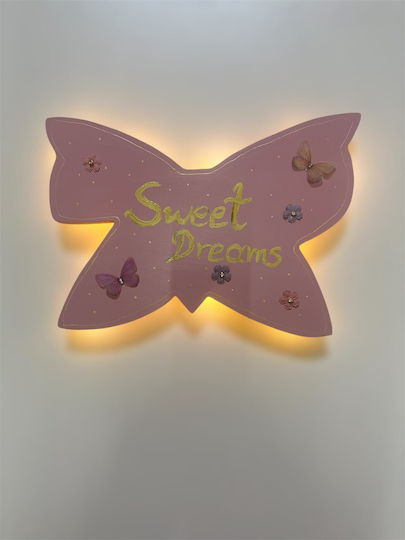 Handmade Wooden Butterfly Light Sweet Dreams