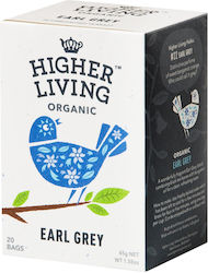 Higher Living Earl Grey Τσάι Βιολογικό Προϊόν 20 Φακελάκια 45gr