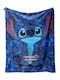 Velvet Stitch Blue Blanket 220x160cm
