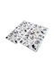 Rutschfest Set Badematten Synthetisch,Polyester/Cotton/Leather Rechteckig LORI4407 White/black 3Stück