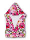 Carmel Bademantel mit Kapuze Floral 400gr/m²