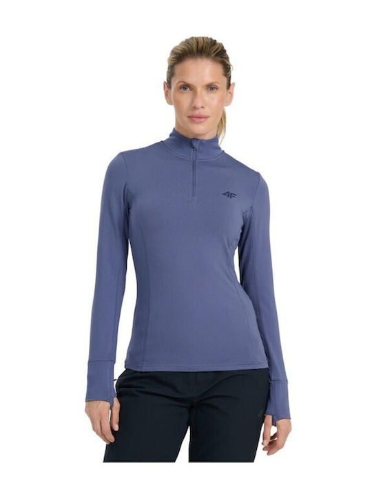 4F F098 Bluza termica pentru femei cu maneci scurte Compresie Albastru
