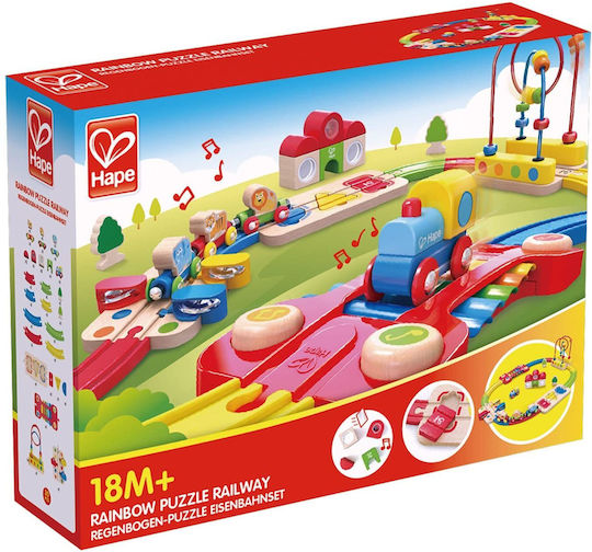 Hape Curved Set mit Zug aus Holz mit Ton für 3+ Jahre alt+ Jahre