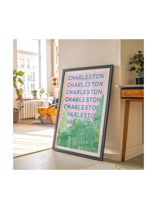 Poster Charleston Pop Art Pst25510 21cm X 30cm Λευκό Κάδρο Pvc