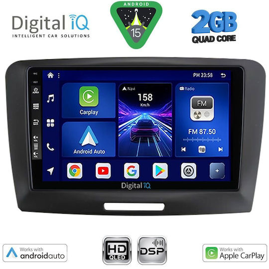 Digital IQ Car Audio System for Skoda Superb 2008-2015 (Bluetooth/USB/WiFi/GPS/Apple-Carplay/Android-Auto) with Touch Screen 9"