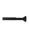 Central Home Metallisches Vorhangstangen Druck Einzeln 120cm Schwarz Matt