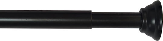 Central Home Metallisches Vorhangstangen Druck Einzeln 120cm Schwarz Matt