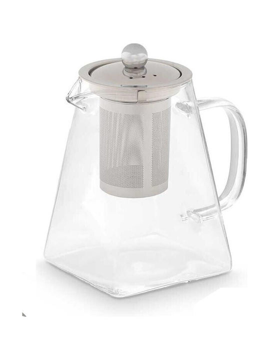 Arti Casa Ceainic cu Filtru Sticlă Argintiu 550ml